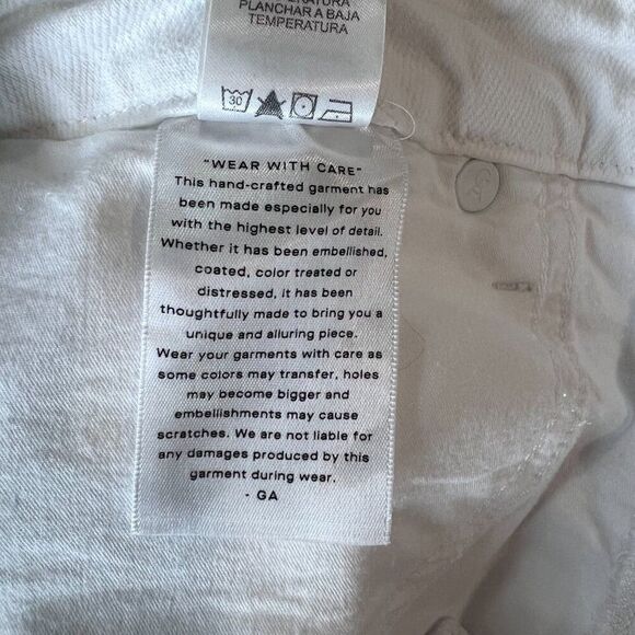 Good American Rolled Cuffed Shorts Women's White Sz. 15 NWOT Summer Spring Beach - Picture 11 of 15